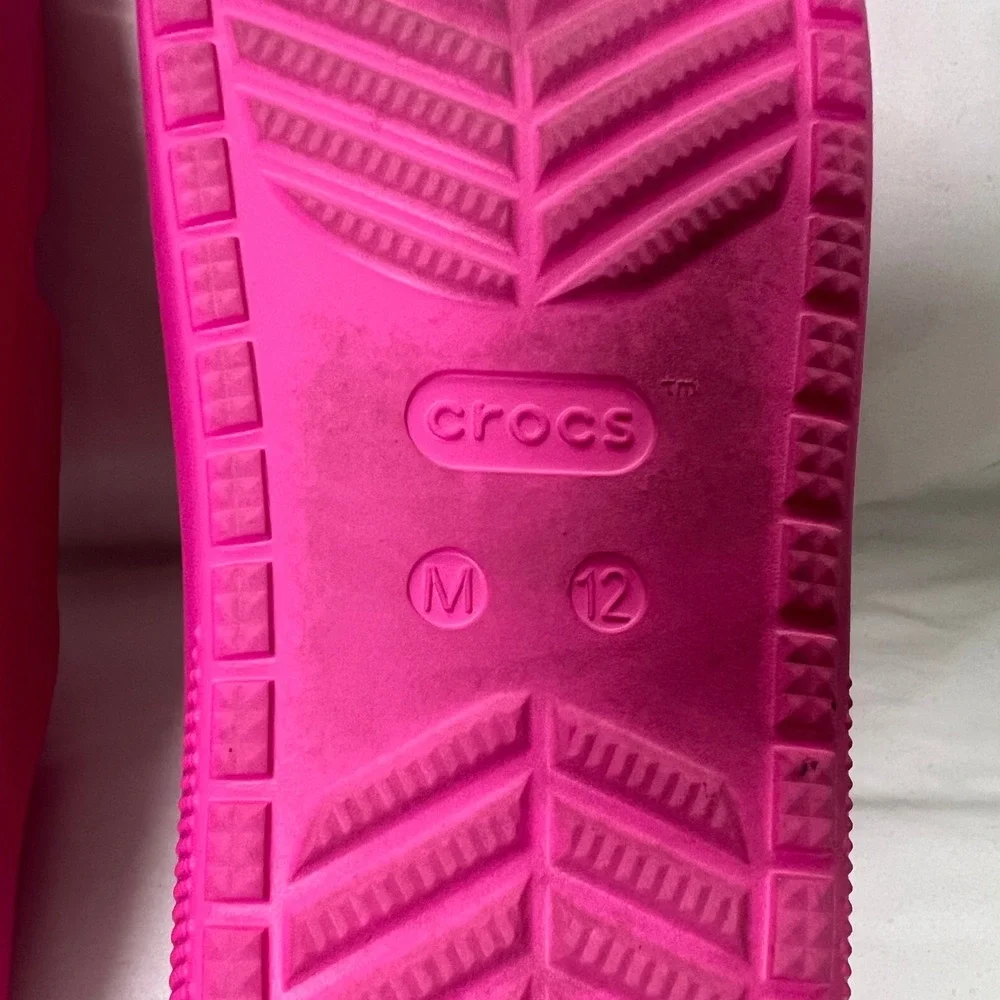 Crocs Classic Sandal Pink Two Strap Slide Mens 12 Womens 14 206761-6S0